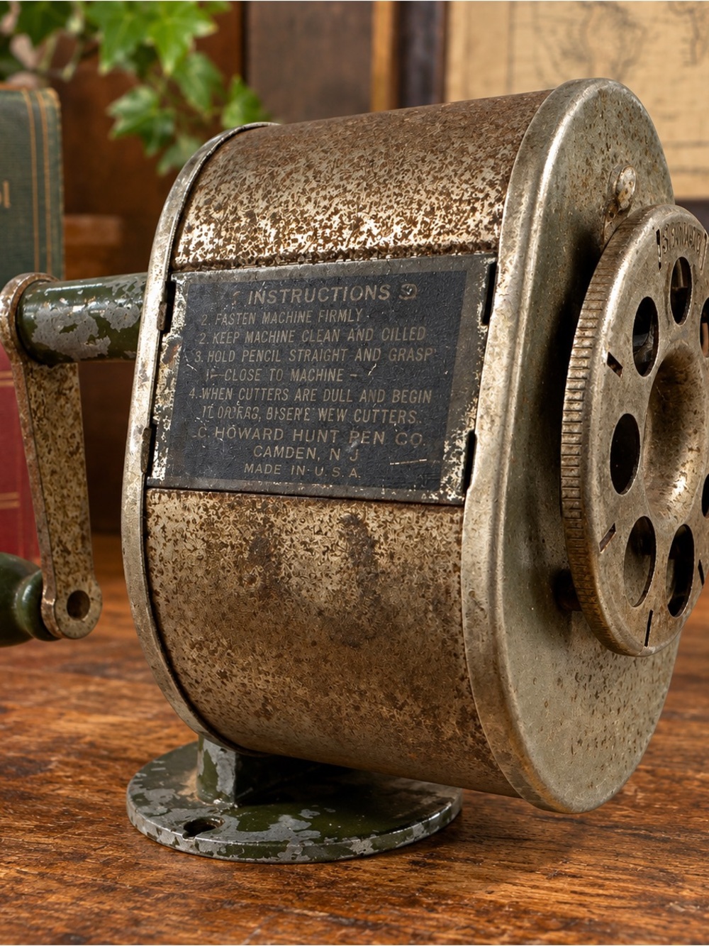 Vintage Boston Model KS Pencil Sharpener C Howard Hunt USA Industrial Decor